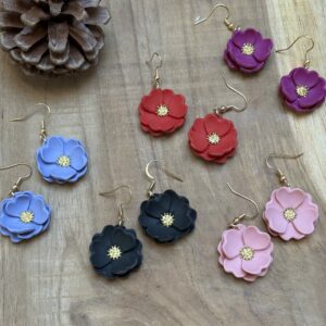 Boucles d'oreilles Pivoines revisitées