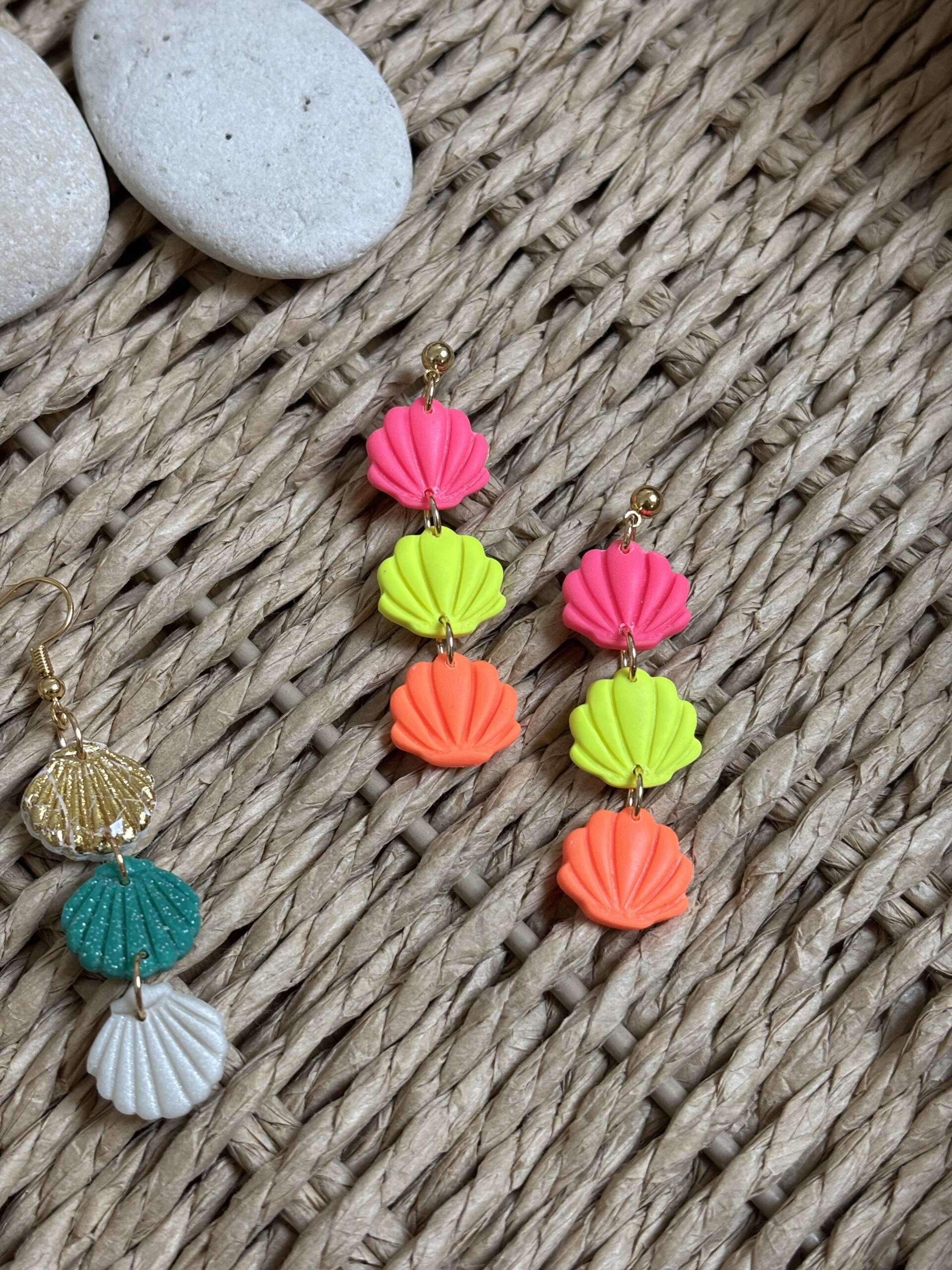 Boucles d'oreilles 3 coquillages – Image 3