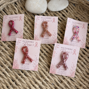 🩷Pin's solidaire Octobre Rose à paillettes🩷