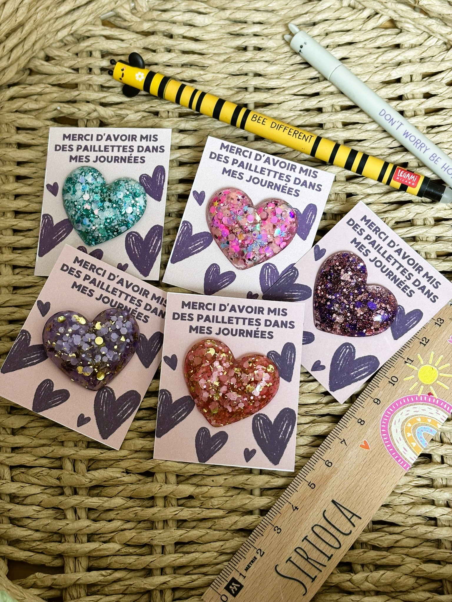 Les cœurs à paillettes 💖