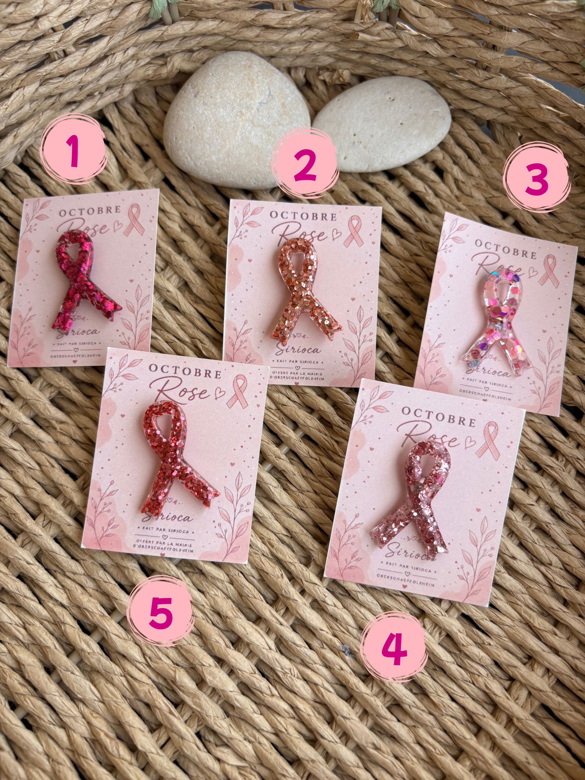 đ©·Pin's solidaire Octobre Rose Ă paillettesđ©· â Image 2